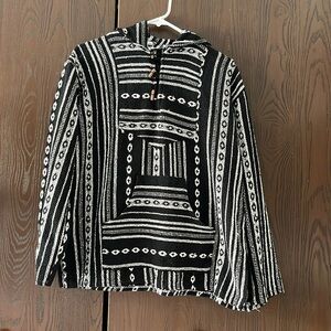 Horse blanket hooded poncho. Size Large. Unisex.